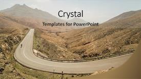  Presentation with panoramic - Slides having astronomer - panoramic view of winding road background and a mint green colored foreground