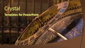  Presentation with notre dame - Presentation theme with astronomical-clock-in-notre-dame background and a tawny brown colored foreground