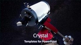  Presentation with night stars - Colorful PPT theme enhanced with astronomical observatory telescope stars night backdrop and a wine colored foreground