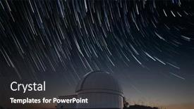  Presentation with star trails - PPT theme featuring astronomical-observatory-under-star-trails background and a dark gray colored foreground
