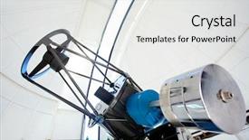  Presentation with telescope - PPT layouts having astronomical telescopes - astronomic observatory telescope inside background and a white colored foreground