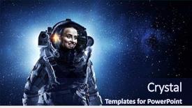  Presentation with woman and drugs - Slides consisting of astronomy - attractive woman in spacesuit background and a navy blue colored foreground