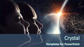  Presentation with world - Slides enhanced with astronomy - exploring this great world mixed background and a ocean colored foreground