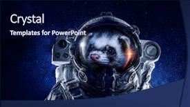  Presentation with first - PPT theme having astronomy - first trip to space mixed background and a navy blue colored foreground