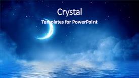  Presentation with astronomy - Slides with astronomy - half moon in starry sky background and a black colored foreground