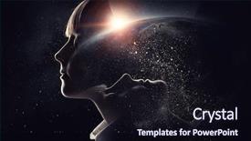  Presentation with closed - PPT layouts with astronomy - little girl dreaming with closed background and a wine colored foreground