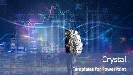  Presentation with space suit - Slide deck consisting of astronomy - space suit design mixed media background and a ocean colored foreground