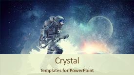  Presentation with spaceman - Beautiful presentation theme featuring astronomy - spaceman run on rope mixed backdrop and a cream colored foreground