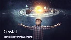  Presentation with learn - Colorful slide deck enhanced with astronomy - there is so much backdrop and a wine colored foreground