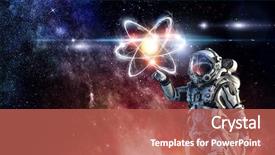  Presentation with astronomy - Slide deck featuring astronomy as a science mixed background and a red colored foreground