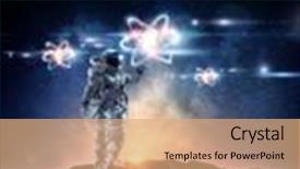  Presentation with astronomy - Slide deck featuring astronomy as a science mixed background and a coral colored foreground