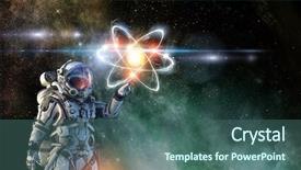  Presentation with astronomy - Theme with astronomy as a science mixed background and a ocean colored foreground