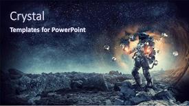  Presentation with astronomy - Colorful slide set enhanced with astronomy-as-a-science-mixed backdrop and a navy blue colored foreground