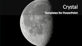  Presentation with percent - Cool new PPT theme with astronomy clipart - moon detailed shot taken backdrop and a dark gray colored foreground