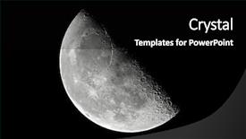  Presentation with moon - Theme enhanced with astronomy clipart - moon detailed shot taken background and a black colored foreground