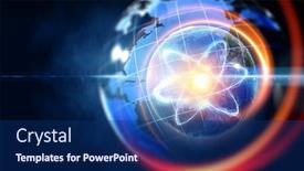  Presentation with astronomy - Theme having nuclear world - astronomy concept backdrop background and a navy blue colored foreground