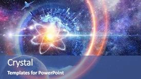  Presentation with astronomy - Presentation featuring astronomy concept backdrop background and a ocean colored foreground