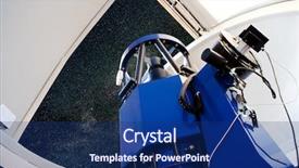  Presentation with night sky - Slide set consisting of measure physics - astronomical observatory telescope indoor night background and a navy blue colored foreground