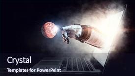  Presentation with mass media business technology internet - Amazing PPT theme having astrophysics - media technology in space mixed backdrop and a wine colored foreground