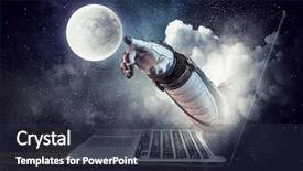  Presentation with space - Slide deck enhanced with astrophysics - media technology in space mixed background and a tawny brown colored foreground