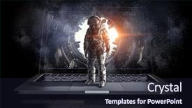  Presentation with explorer - Theme with human kidney - space explorer and laptop mixed background and a wine colored foreground