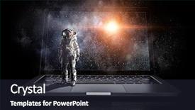  Presentation with explorer - Slides having human kidney - space explorer and laptop mixed background and a wine colored foreground