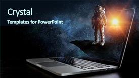  Presentation with explorer - PPT layouts enhanced with human kidney - space explorer and laptop mixed background and a navy blue colored foreground