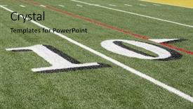  Presentation with football field - Slide set with mountain peaks beneath snow background and a light gray colored foreground