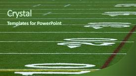  Presentation with football field - PPT layouts with astroturf - artificial turf american football field background and a tawny brown colored foreground