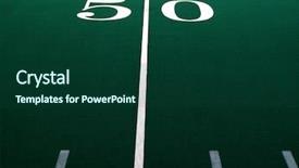  Presentation with sports field - Colorful slide deck enhanced with astroturf - football field for sports backdrop and a forest green colored foreground