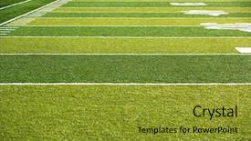 Presentation with astro turf football field - Presentation theme having astroturf - new astro turf foot ball background and a gold colored foreground