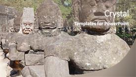  Presentation with cambodia - Colorful slide deck enhanced with oop - apology - wooden blocks backdrop and a gray colored foreground.