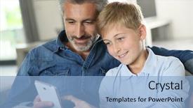  Presentation with prodigal son - Beautiful presentation theme featuring atacama - daddy with son playing backdrop and a  colored foreground