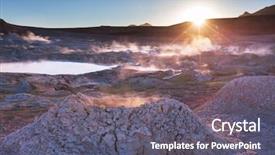  Presentation with sol - Cool new presentation theme with atacama - geyser sol de manana bolivia backdrop and a gray colored foreground