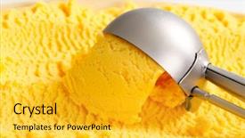  Presentation with tropical ice cream - Presentation having atacama - yellow ice cream background and a gold colored foreground