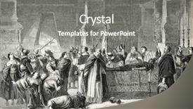  Presentation with funeral - Colorful PPT layouts enhanced with atahualpa funeral the last sovereign backdrop and a gray colored foreground