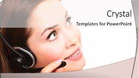  Presentation with customer service excellence - Colorful presentation enhanced with atencion al cliente - customer service agent backdrop and a  colored foreground