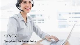  Presentation with call center agent reporting - PPT layouts consisting of truck car in hologram wireframe background and a black colored foreground