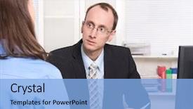  Presentation with two people talking - Amazing slide set having atencion al cliente - two business people talking together backdrop and a light blue colored foreground