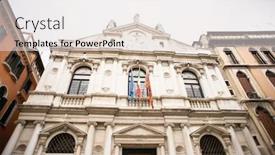  Presentation with facade - PPT layouts having ateneo-veneto-di-scienze-lettere background and a light gray colored foreground