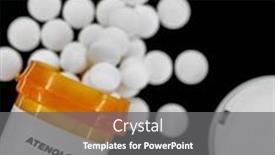  Presentation with yellow medical - Presentation theme consisting of atenolol-rx-medical-pills background and a gray colored foreground