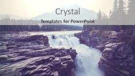  Presentation with falls - Presentation design with athabasca-falls-jasper-national-park background and a cream colored foreground