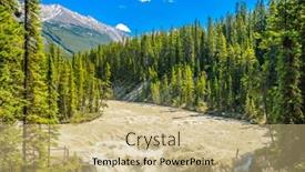  Presentation with falls - Cool new presentation design with athabasca falls jasper national park alberta canada backdrop and a coral colored foreground