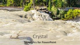  Presentation with falls - Presentation design with athabasca falls jasper national park alberta canada background and a lemonade colored foreground