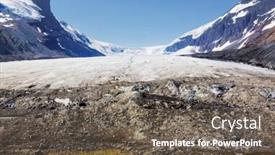  Presentation with glacier - Colorful presentation design enhanced with athabasca glacier in jasper national park canada backdrop and a gray colored foreground