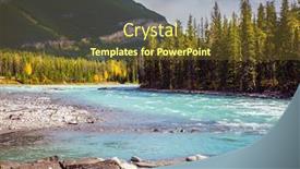  Presentation with glacier - Presentation theme having athabasca-river-begins background and a tawny brown colored foreground