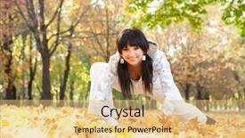  Presentation with exercises - Presentation theme enhanced with atheletics - pretty woman doing yoga exercises background and a  colored foreground