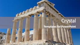  Presentation with birds in sky - Beautiful PPT layouts featuring athena's parthenon at sky background backdrop and a gray colored foreground