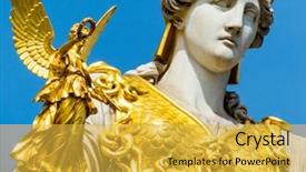  Presentation with wisdom - Colorful presentation enhanced with old keys on a old book and stack of antique books on blue wooden background backdrop and a dark gray colored foreground