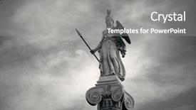  Presentation with old animal statue - Amazing slide set having athena statue in athens greece backdrop and a gray colored foreground